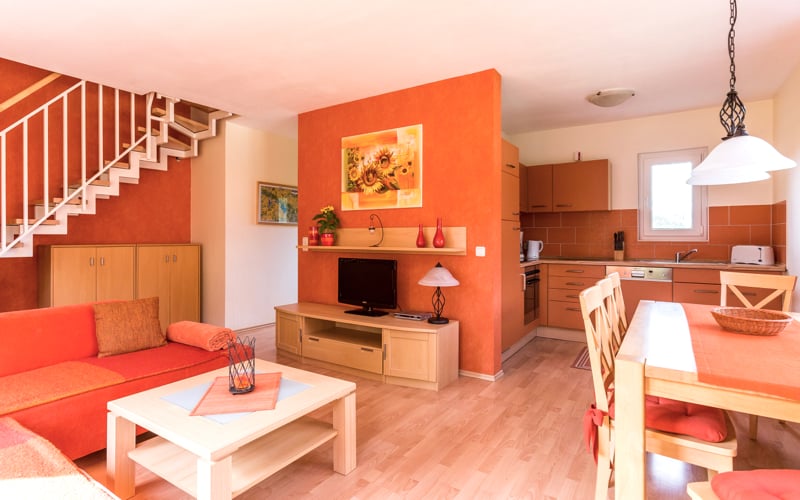 Ferienhaus Sonnenblume Wohnzimmer