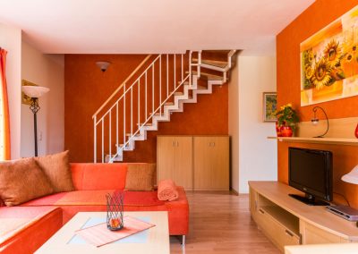 Ferienhaus Wohnzimmer Couch